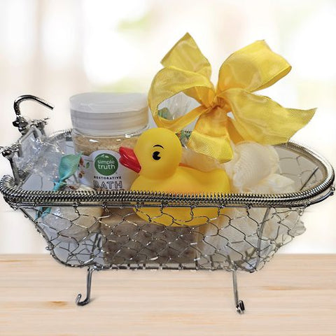 Bathtub Spa Gift Basket © 2023 by Hearwarming Treasures® Same Day Seattle Delivery Nationwide Shipping