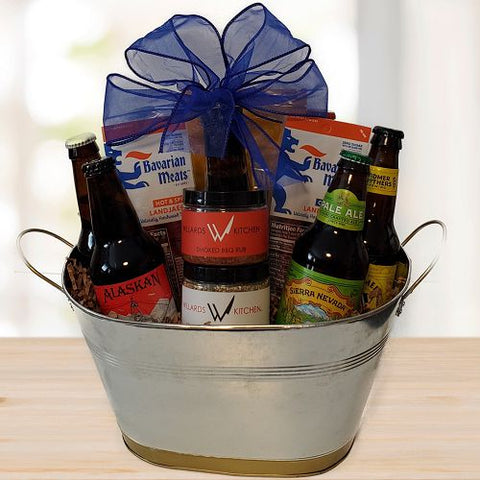 Beer and BBQ Gift Basket © 2023 by Heartwarming Treasures® Cookbook Seattle Gift Basket Same Day Delivery