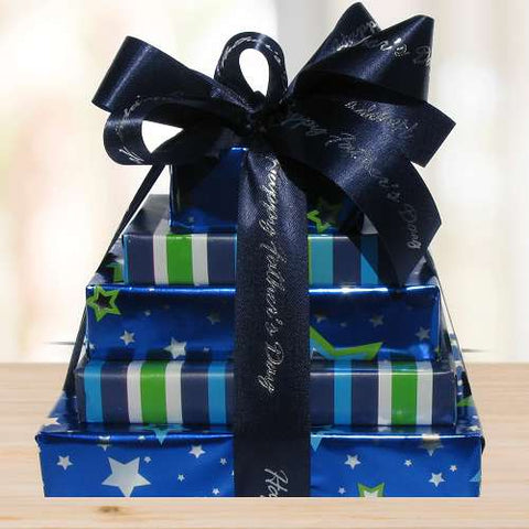 Happy Father's Day Gift Tower © 2021 by Heartwarming Treasures® Seattle Gift Basket Same Day Delivery