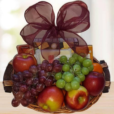 Fresh Fruit Gift Basket © 2022 by Heartwarming Treasures® Picnic Care Package Seattle Gift Basket Same Day Delivery