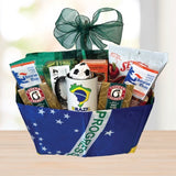 Brazil World Soccer Gift Basket © 2025 by Heartwarming Treasures® Soccer Gift Basket Seattle Same Day Delivery