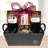 Coffee Chocolates Gift Basket © 2025 by Heartwarming Treasures® Client Business Gift Basket Seattle Same Day Delivery