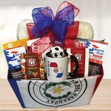 Paraguay World Soccer Deluxe Gift Basket © 2025 by Heartwarming Treasures® Soccer Gift Basket Seattle Same Day Delivery
