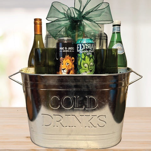 Patio Party Wine Beer Gift Basket (c) 2025 by Heartwarming Treasures®