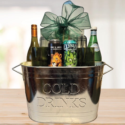 Patio Party Wine Beer Gift Basket (c) 2025 by Heartwarming Treasures®