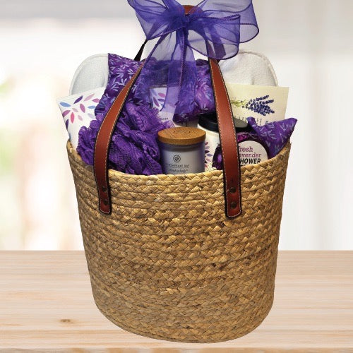Relax and Renew Deluxe Lavender Gift Basket © 2025 Heartwarming Treasures® Gift Basket Seattle Same Day Delivery