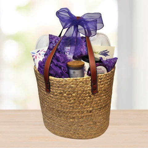 Relax and Renew Deluxe Lavender Gift Basket © 2025 Heartwarming Treasures® Gift Basket Seattle Same Day Delivery