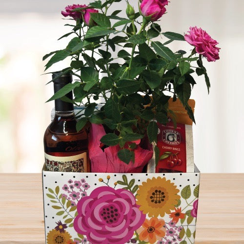 Roses and Rosé Snacks Gift Basket © 2026 by Heartwarming Treasures®
Local same-day delivery Seattle