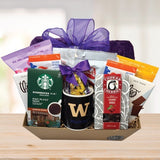 UW Fall Basket Deluxe © 2025 by Heartwarming Treasures® Fall College Gift Basket Same Day Delivery