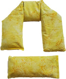 Yellow Hot Cold Flaxseed Neck Pillow and Eye Mask Gift Basket Seattle Same Day Delivery