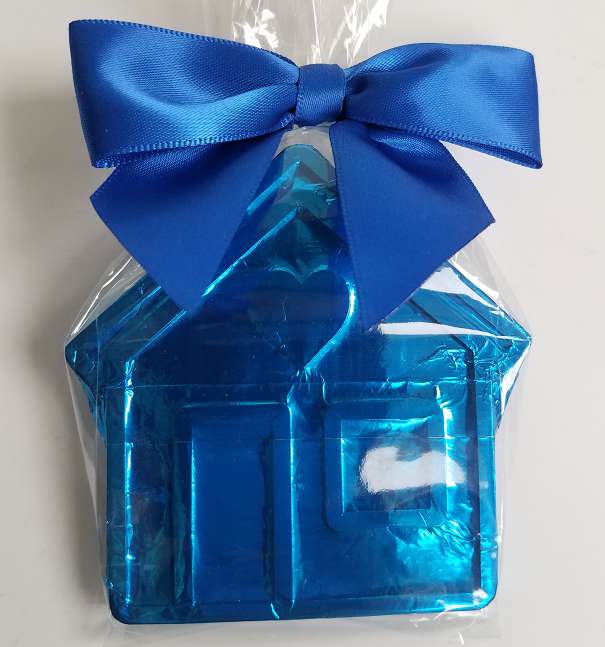 Blue Chocolate House with Heart © 2020 by Heartwarming Treasures®