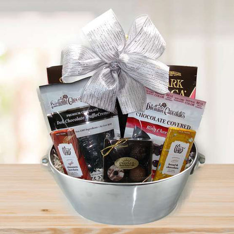 Champagne and Chocolate Gift Basket (c) 2018 Heartwarming Treasures®