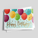 Happy Birthday Balloons Note Card