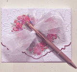 Roses Heart Wreath Notecard Pen Gift Set © 2022 by Heartwarming Treasures®