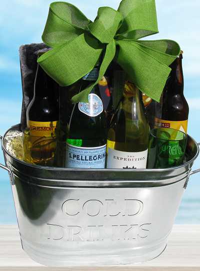 Patio Party Wine Beer Gift Basket (c) 2018 by Heartwarming Treasures®