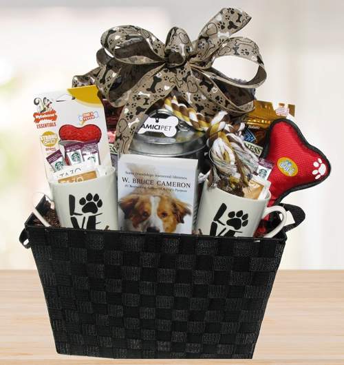 Puppy Great Gifts For Dog Lovers Pet Lovers Gift Basket By