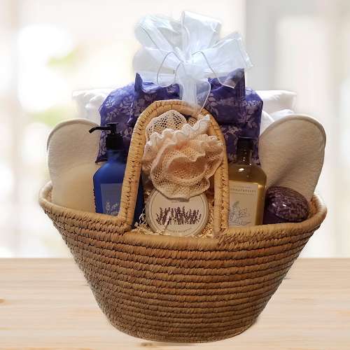 Relax and Renew Deluxe Lavender Gift Basket © 2021 Heartwarming Treasures®