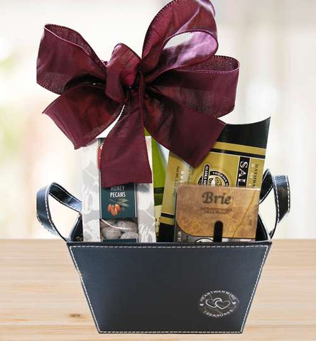 Salmon and Wine Gift Basket © 2021 by Heartwarming Treasures®