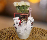 Cheers! Champagne and Roses Gift Basket
